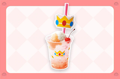 フルーツ・クリームソーダ ピーチ姫の桃クリームソーダ