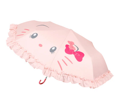 キティの晴雨兼用折りたたみ傘