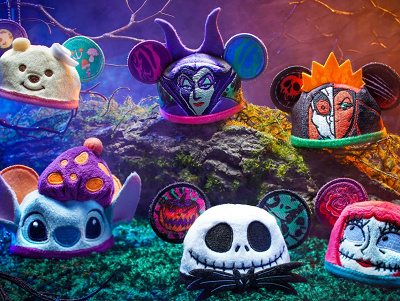 香港ディズニーお土産グッズ：ハロウィーンデザインのパーティーミニハット