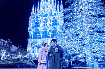 夜のハウステンボスが白銀の世界に/ハウステンボスのイルミネーション2022