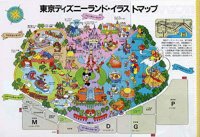 東京ディズニーランド開園当時のマップ