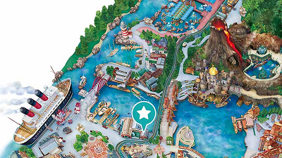 スチームボート・ミッキーズの地図