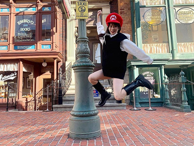 マリオコーデでマリオジャンプ！