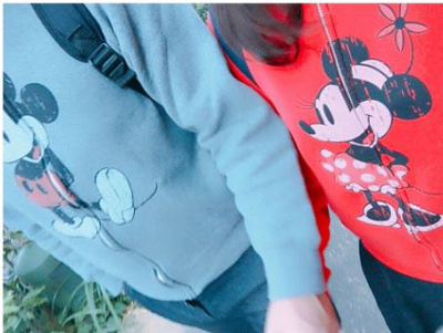 ミッキーとミニーでペアルック