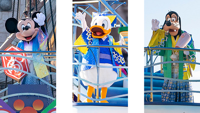 ミッキー&フレンズのハーバーグリーティング お正月バージョン