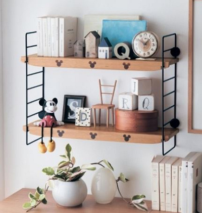 ミッキー壁面シェルフ
