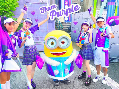 ミニオンのショーのダンサー風仮装