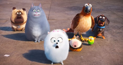 ノーマン（中央右）／映画『ペット』予告編より