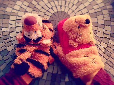 プーさんとティガーの手袋