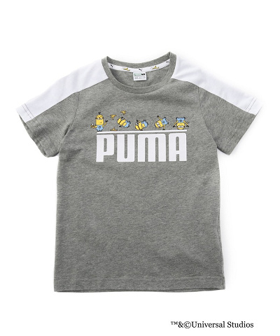 PUMA ミニオンズTシャツ キッズ（グレー）