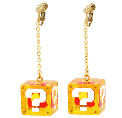 ハテナブロックイヤリング