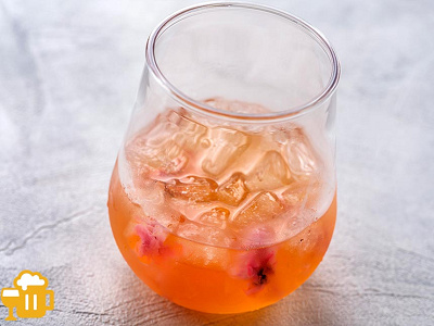 焼酎カクテル（さくらシロップ＆グリーンティー）