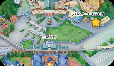 ☆の位置が着替えスペース