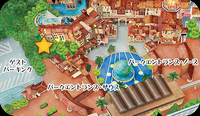 ☆の位置が着替えスペース