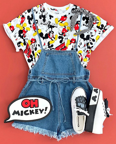 総柄Tシャツコーデ