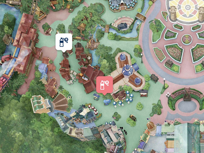 アドベンチャーランド（ル・マルシェ・ブルー横）の自動販売機の場所