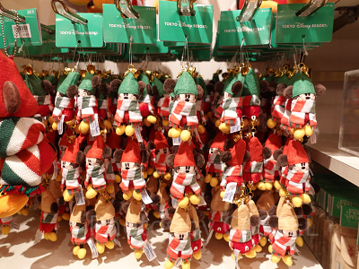 ディズニー・クリスマス・リルリンリングッズ：ぬいぐるみチャームセット