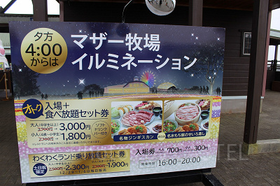 マザー牧場のイルミネーションの料金