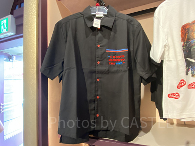 ユニバハロウィン2022グッズ：チャッキーのバックプリントシャツ
