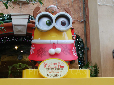 クリスマス限定　トナカイ・ボブ＆サンタ・ティム・ポップコーンバケツ