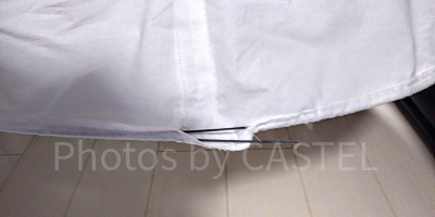 パニエのすそに針金が入っている図