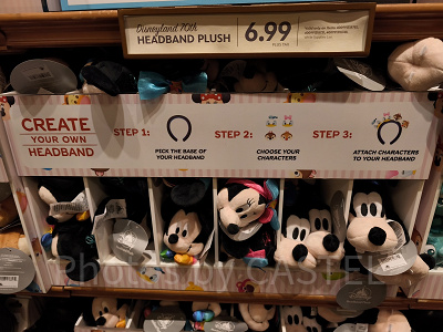 アナハイムディズニーカチューシャ：プラッシュパーツ