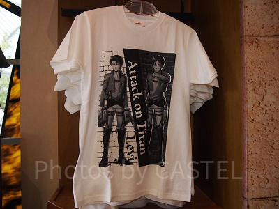 進撃の巨人エレン＆リヴァイ白Tシャツ