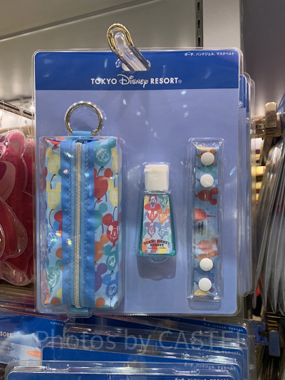 バルーンデザインのポーチ＆ハンドジェル＆マスクベルトセット