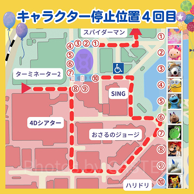 キャラクター停止位置4回目