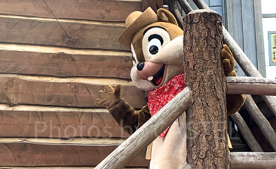 ウエスタンランドにフリーグリーティングで登場したチップ