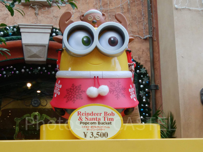 クリスマス限定　トナカイ・ボブ＆サンタ・ティム・ポップコーンバケツ