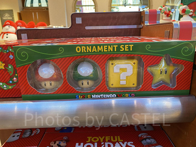 パワーアップアイテムのクリスマスオーナメントセット／USJクリスマスグッズ 2022