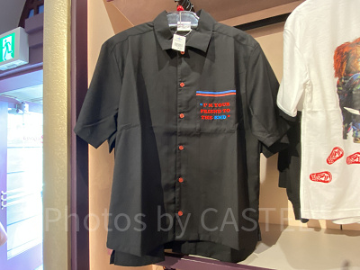 ユニバハロウィン2022グッズ：チャッキーのバックプリントシャツ