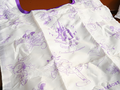 ディズニー40周年グランドフィナーレのガチャガチャのエコバッグ（裏）