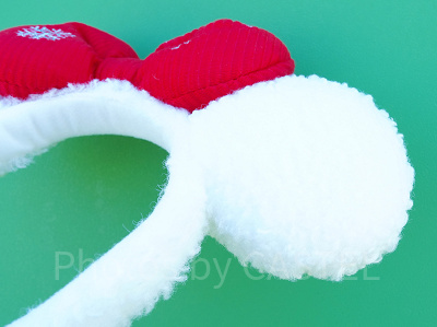 ディズニークリスマスカチューシャの耳とフレーム