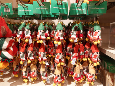 ディズニー・クリスマス・リルリンリングッズ：ぬいぐるみチャームセット