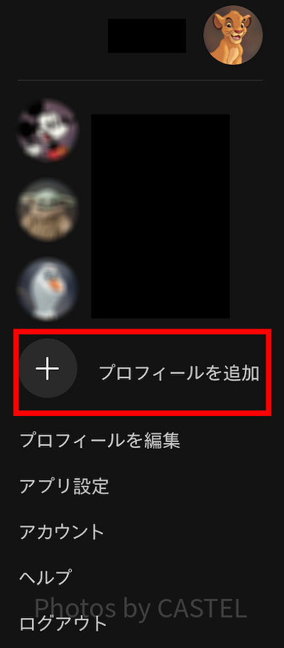 ディズニープラス:プロフィールを追加