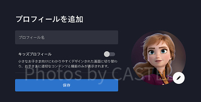 ディズニープラス:プロフィールを追加