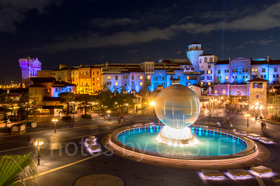 ディズニーシーの夜の景色