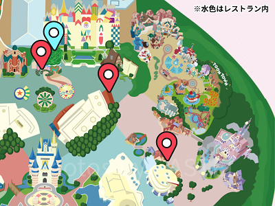ディズニーランドのトイレマップ：ファンタジーランド