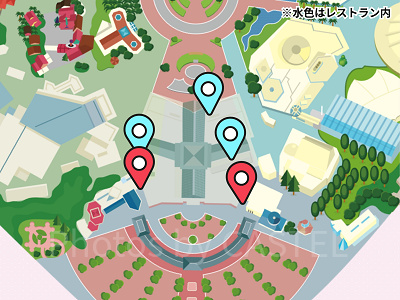 ディズニーランドのトイレマップ：ワールドバザール