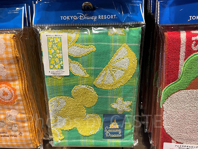 フェイスタオル(ディズニーレモン柄グッズ)