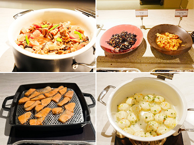 ファンタジースプリングスレストランの朝食ブッフェ：和食メニュー