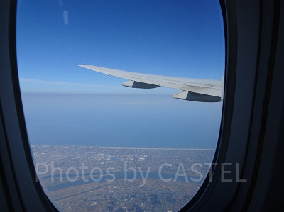 飛行機の中から