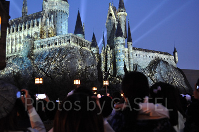 ホグワーツ・マジカル・セレブレーションを鑑賞するゲスト／USJ（2019年）