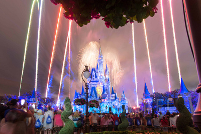 Happily Ever After モアナシーン（マジックキングダム・夜） 設定：16㎜ SS35.0 F10 ISO100（三脚使用・トリミングあり）