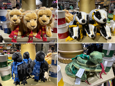 ホグワーツ4寮のぬいぐるみ