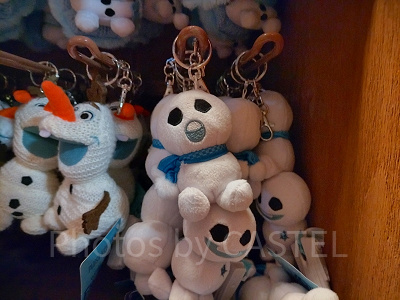 香港ディズニーアナ雪グッズ：スノーギース2体のぬいぐるみキーチェーン