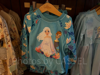 香港ディズニーアナ雪グッズ:アナとエルサのトレーナー(子供向け)