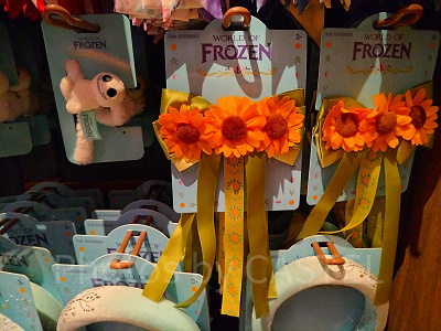 香港ディズニーアナ雪グッズ:アナのひまわりの髪飾り